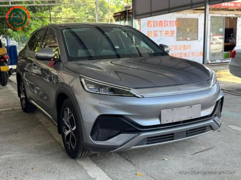 Blue BYD Atto 3 or Yuan Plus front three-quarter representative used vehicle