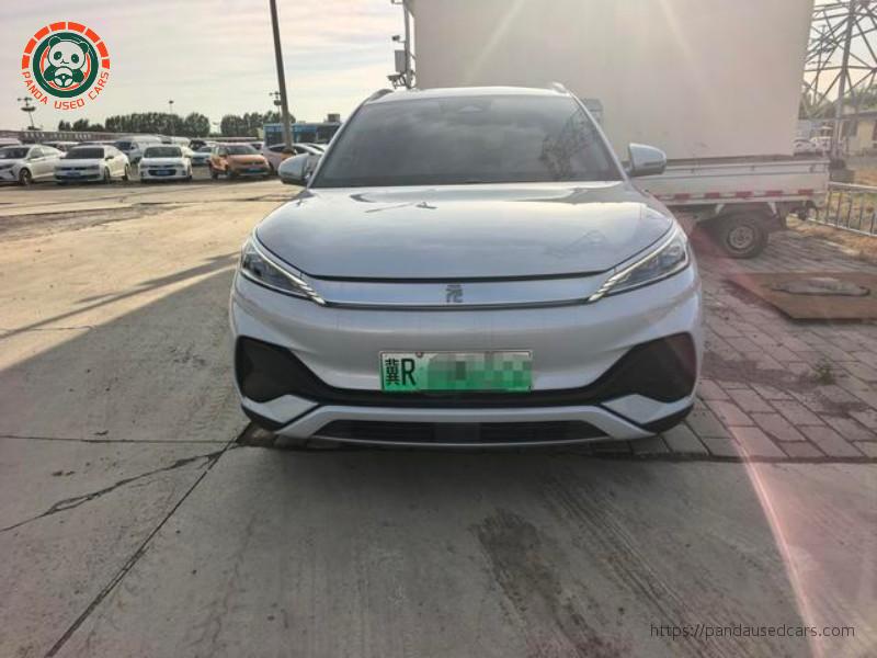 White BYD Atto 3 or Yuan Plus rear three-quarter representative used vehicle